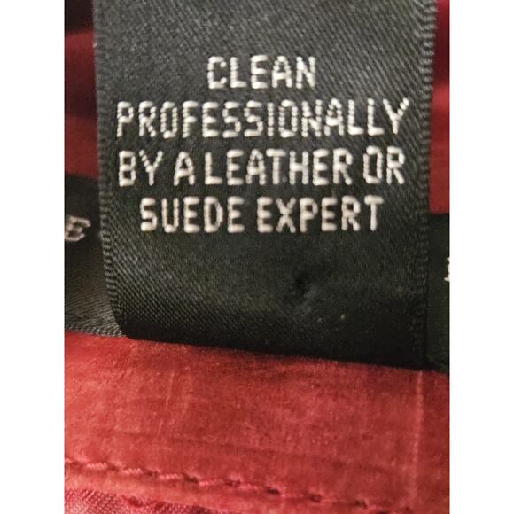 Vintage Geoffrey Beene Sport Blazer Red Suede Jacket Leather Coat Funky Academia - Picture 10 of 10